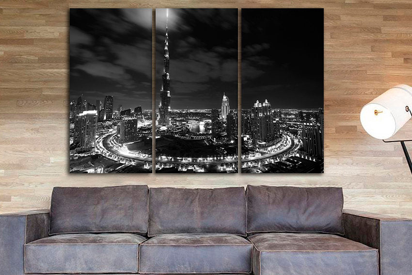 Dubai canvas set United Arab Emirates travel city art