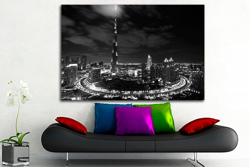 Dubai canvas set United Arab Emirates travel city art