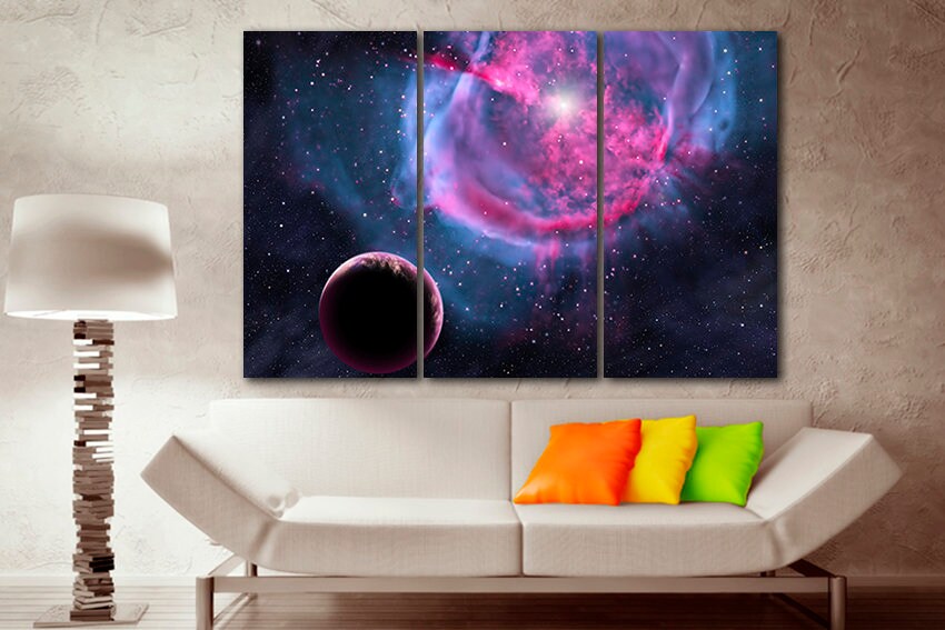 Space print Wall art canvas Astronomy Galaxy decor Star home artwork