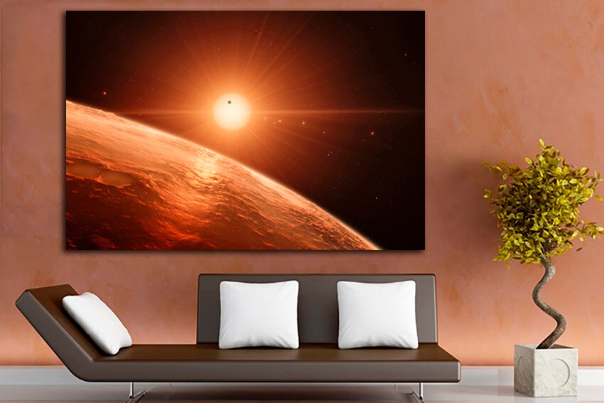 Dwarf star Print on canvas Planet décor Space wall art Planets artwork Astronomy print