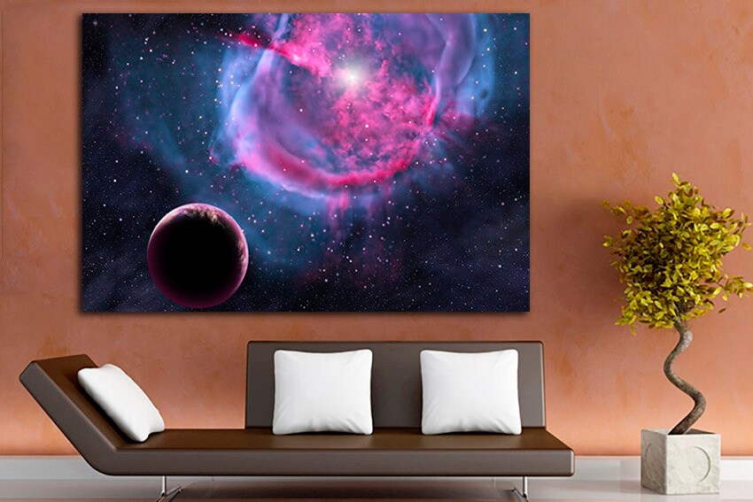 Space print Wall art canvas Astronomy Galaxy decor Star home artwork