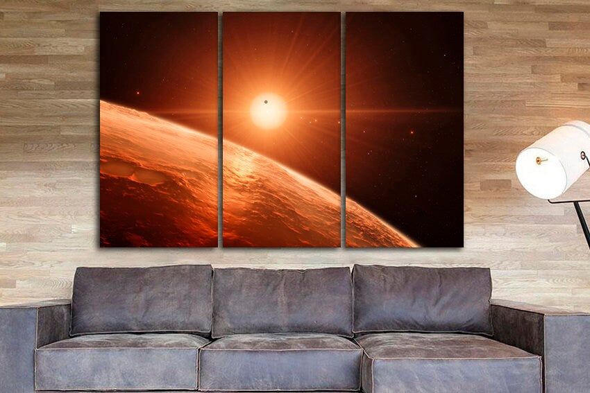 Dwarf star Print on canvas Planet décor Space wall art Planets artwork Astronomy print