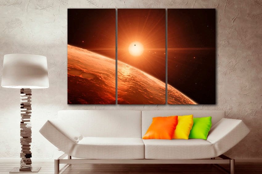 Dwarf star Print on canvas Planet décor Space wall art Planets artwork Astronomy print