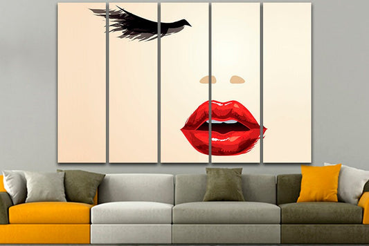 Face canvas Woman face Print on canvas Face wall art Salon decor Sleepy eyes print Beautiful woman Eyes print Salon gift Bedroom wall decor