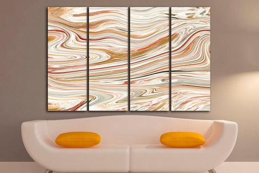 Abstract acrylic wall art canvas Abstraction print Home decoration gift Waves picture gold decor