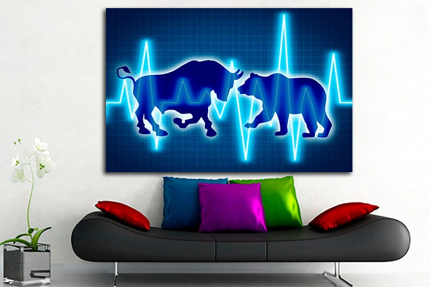 Bull and Bear Market, Stock Market Decor, Stock Ticker, Stock Market Gift good