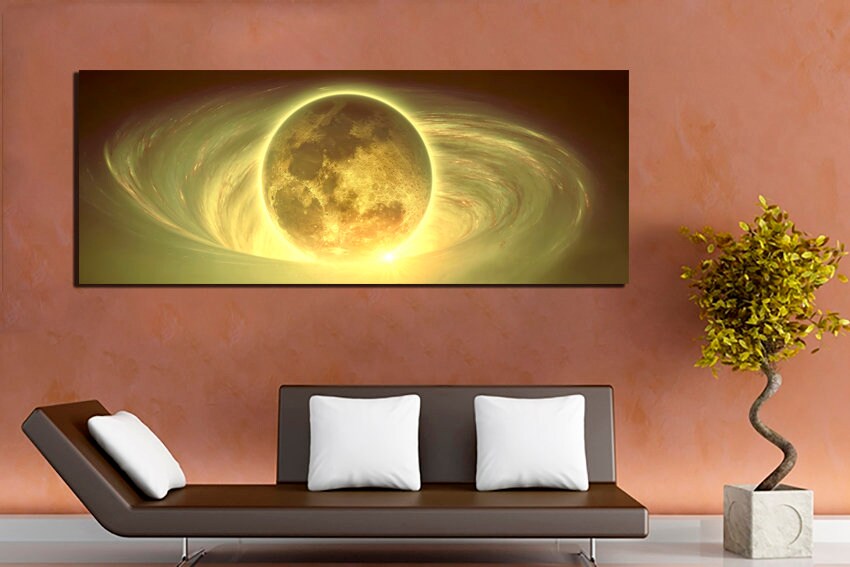 Planet wall art Space canvas Astronomical art Cosmic art prints Galaxy decor Universe gift Earth photo Moon wall décor Outer space artwork