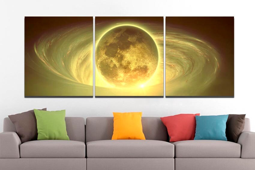 Planet wall art Space canvas Astronomical art Cosmic art prints Galaxy decor Universe gift Earth photo Moon wall décor Outer space artwork