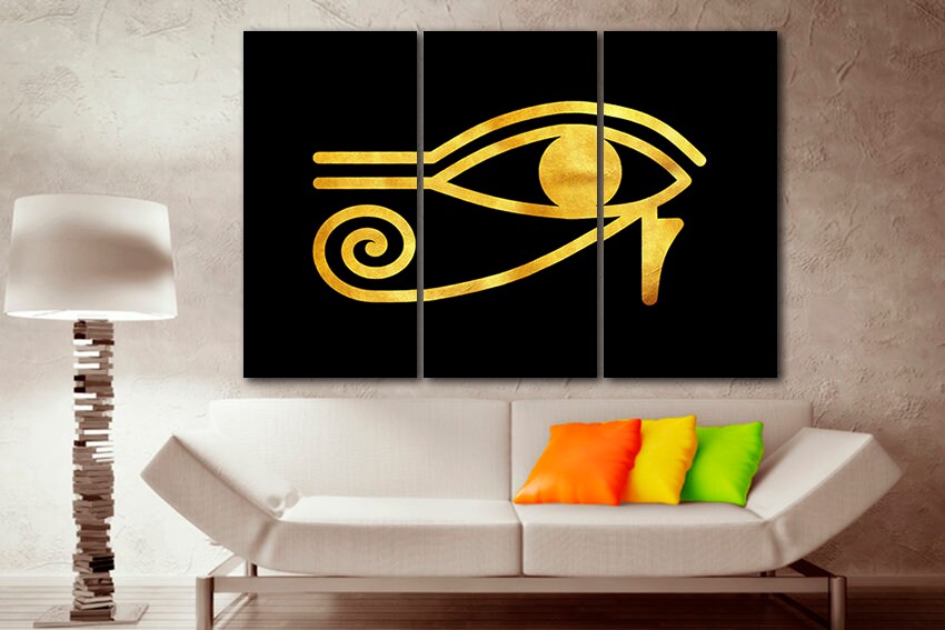 Eye of horus art works Egyptian canvas Eye of Ra Seeing Ready to hang