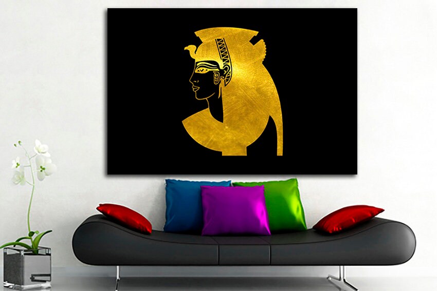 Pharaoh canvas Egypt art works Egypt ethnic décor Africa gift Egyptian Sphynx print