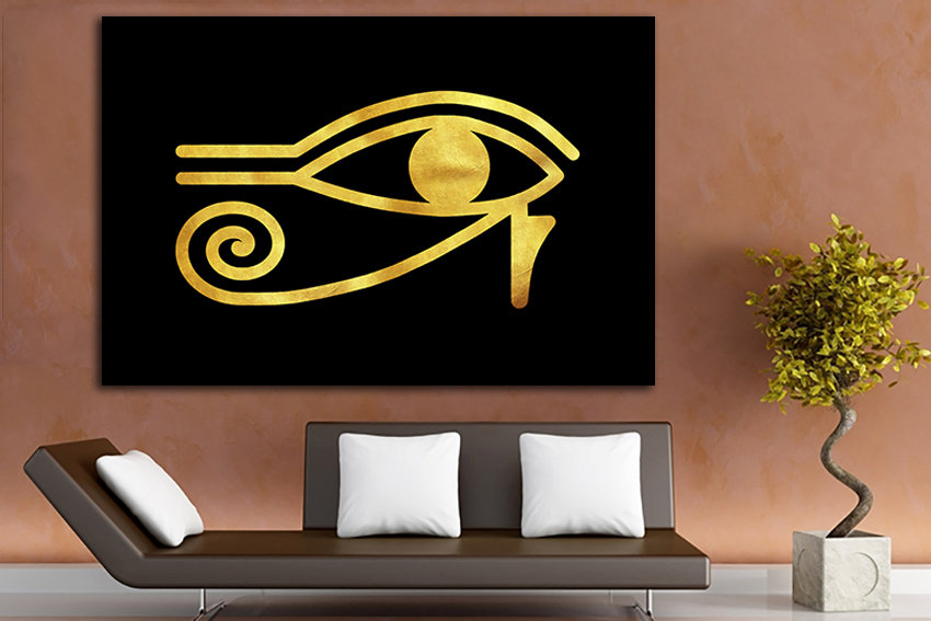 Eye of horus art works Egyptian canvas Eye of Ra Seeing Ready to hang