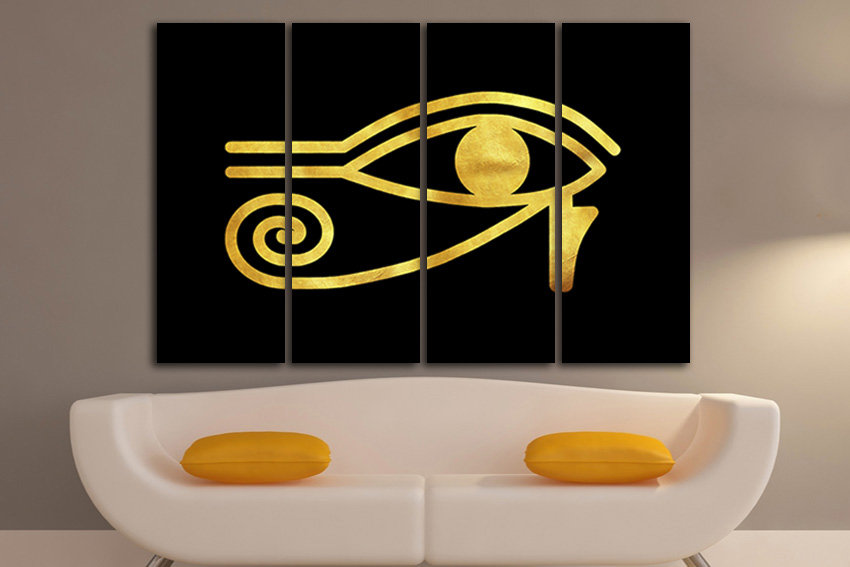 Eye of horus art works Egyptian canvas Eye of Ra Seeing Ready to hang