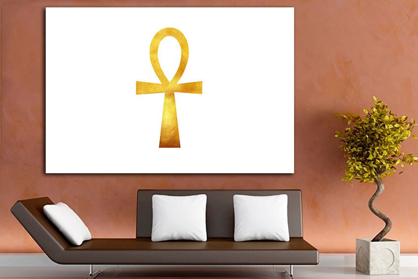 Egypt ankh canvas Gods of Egypt Ankh wall art Symbol of Life Egyptian symbol art works Historical print