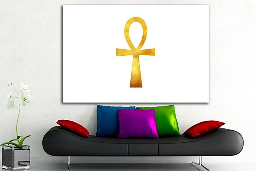 Egypt ankh canvas Gods of Egypt Ankh wall art Symbol of Life Egyptian symbol art works Historical print